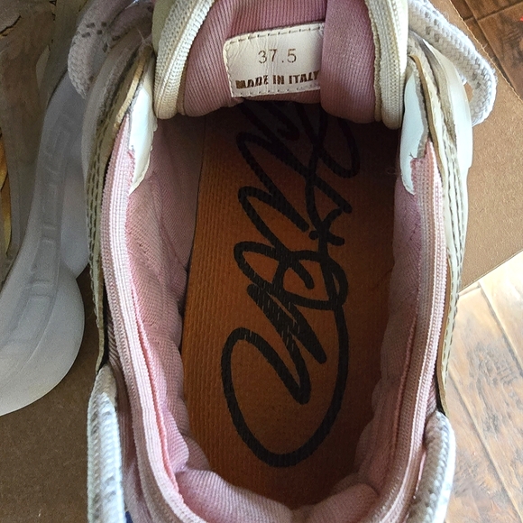 VERSACE CHAIN REACTION Platform Sneakers Size EU 37.5 US 7.5 Made in Italy RARE - Picture 5 of 6